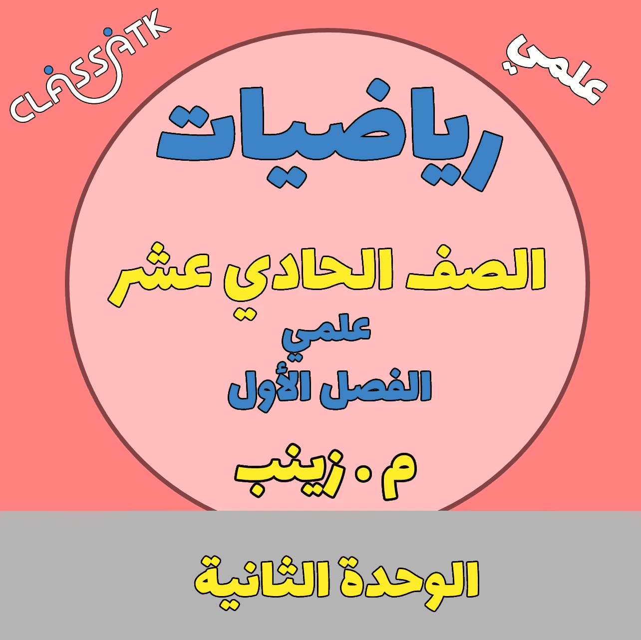 رياضيات -الحادي عشر - الوحدة الثانية